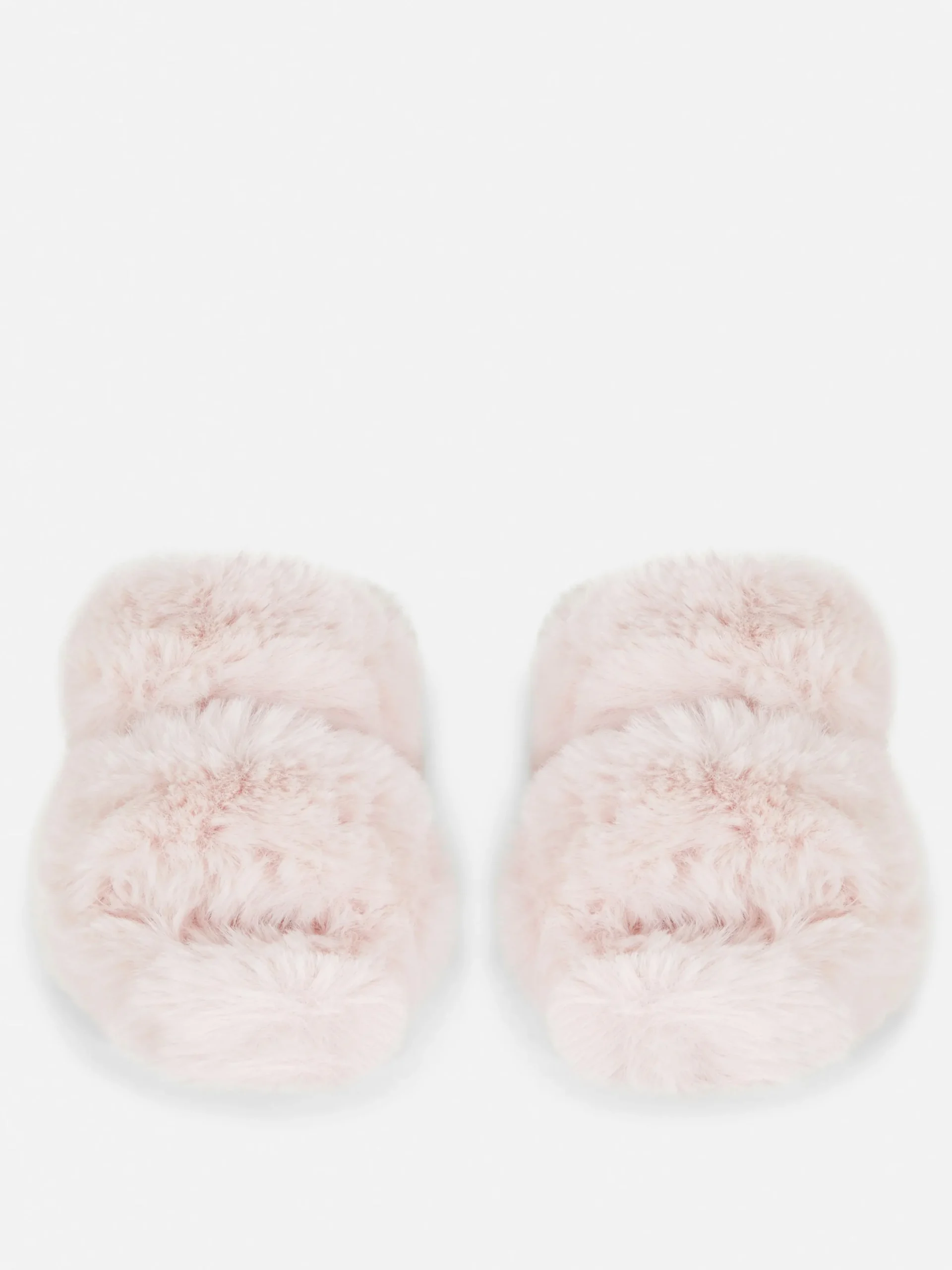 Chaussons|Primark Chaussons Duveteux à Double Bride Rose