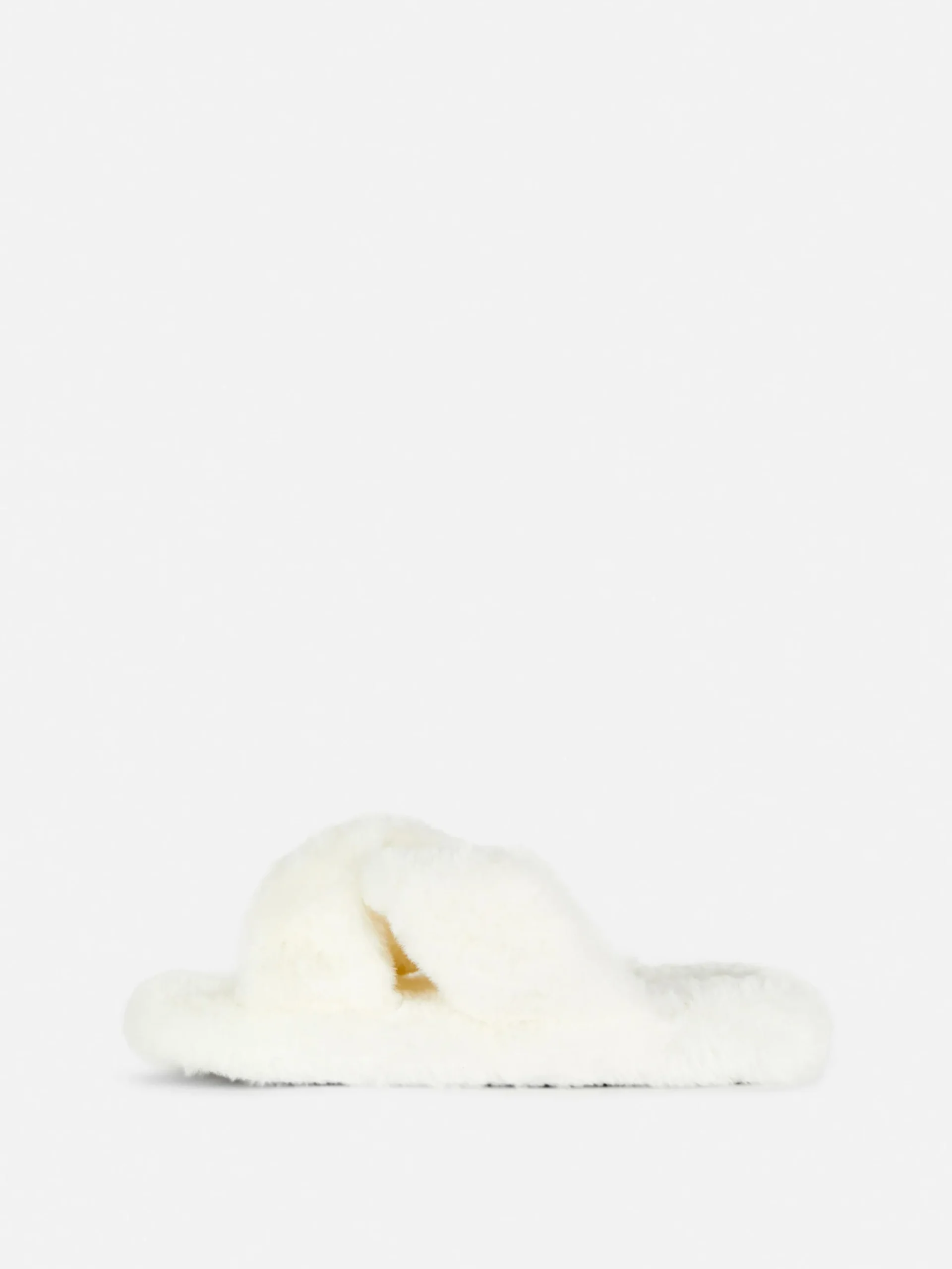 Chaussons|Primark Chaussons En Fausse Fourrure à Brides Croisées Crème