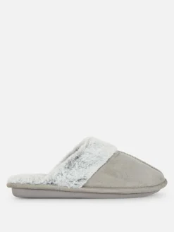 Chaussons|Primark Chaussons En Suédine Gris clair