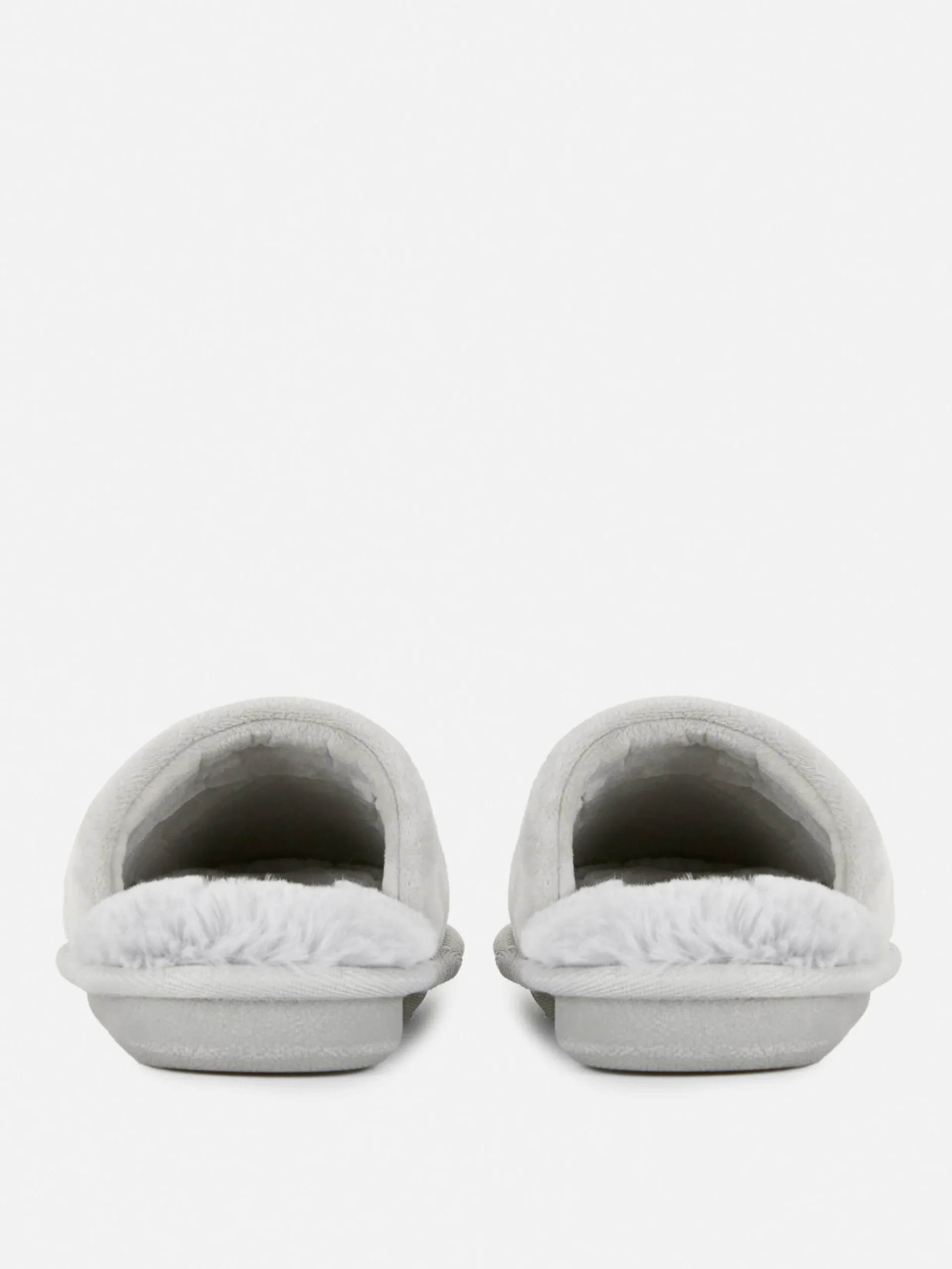 Chaussons|Primark Chaussons Fourrés Disney Minnie Et Mickey Mouse Gris
