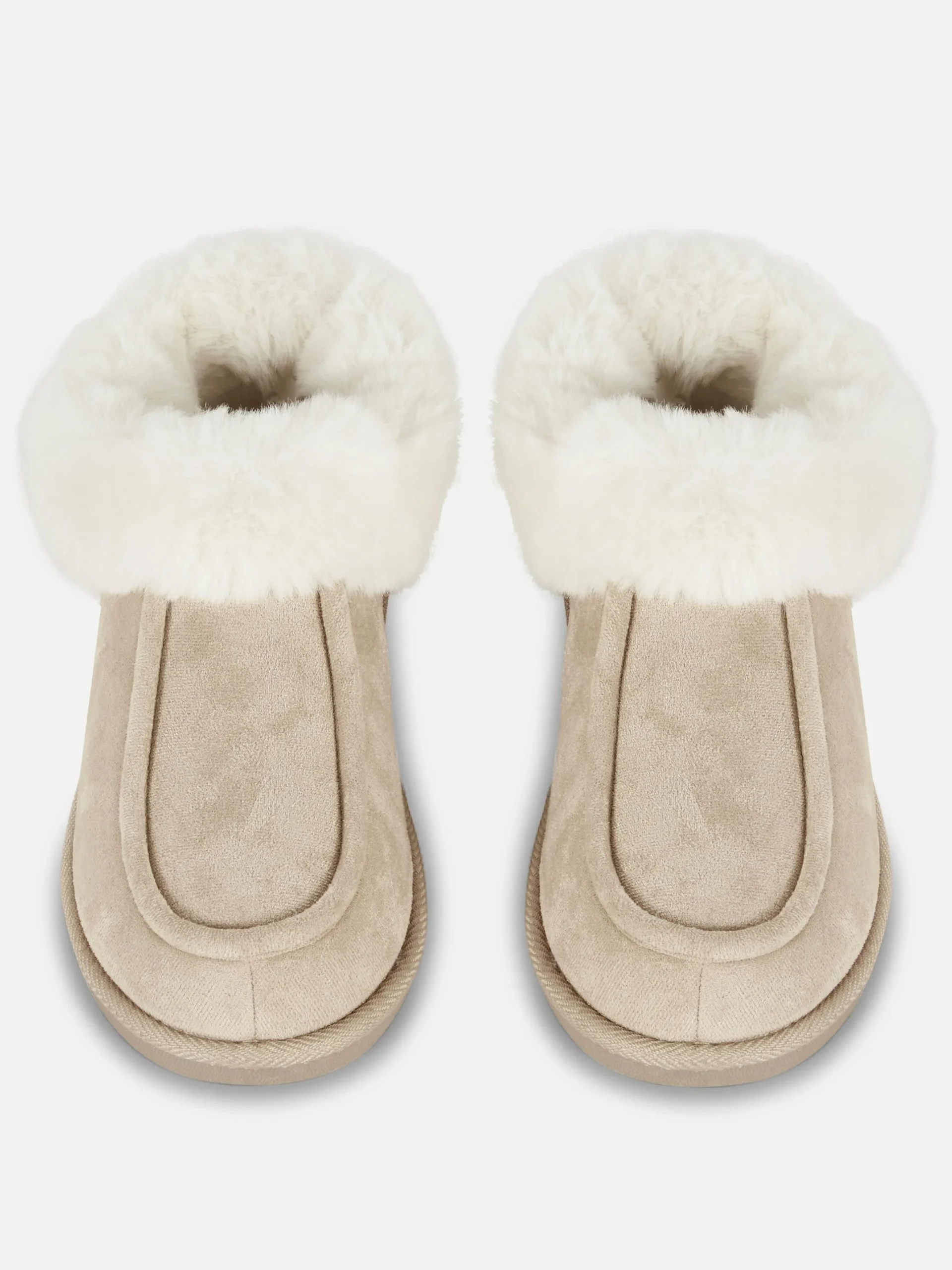 Chaussons|Primark Chaussons Mocassins Doublés En Fausse Fourrure Naturel