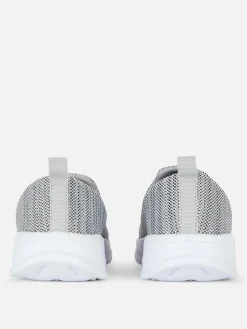 Baskets|Primark Chaussures De Sport Sans Lacets En Tissu Gris