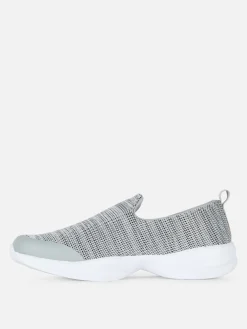 Baskets|Primark Chaussures De Sport Sans Lacets En Tissu Gris