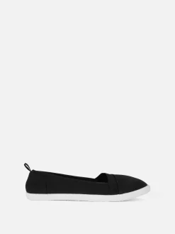 Baskets|Primark Chaussures Sans Lacets En Toile Noir