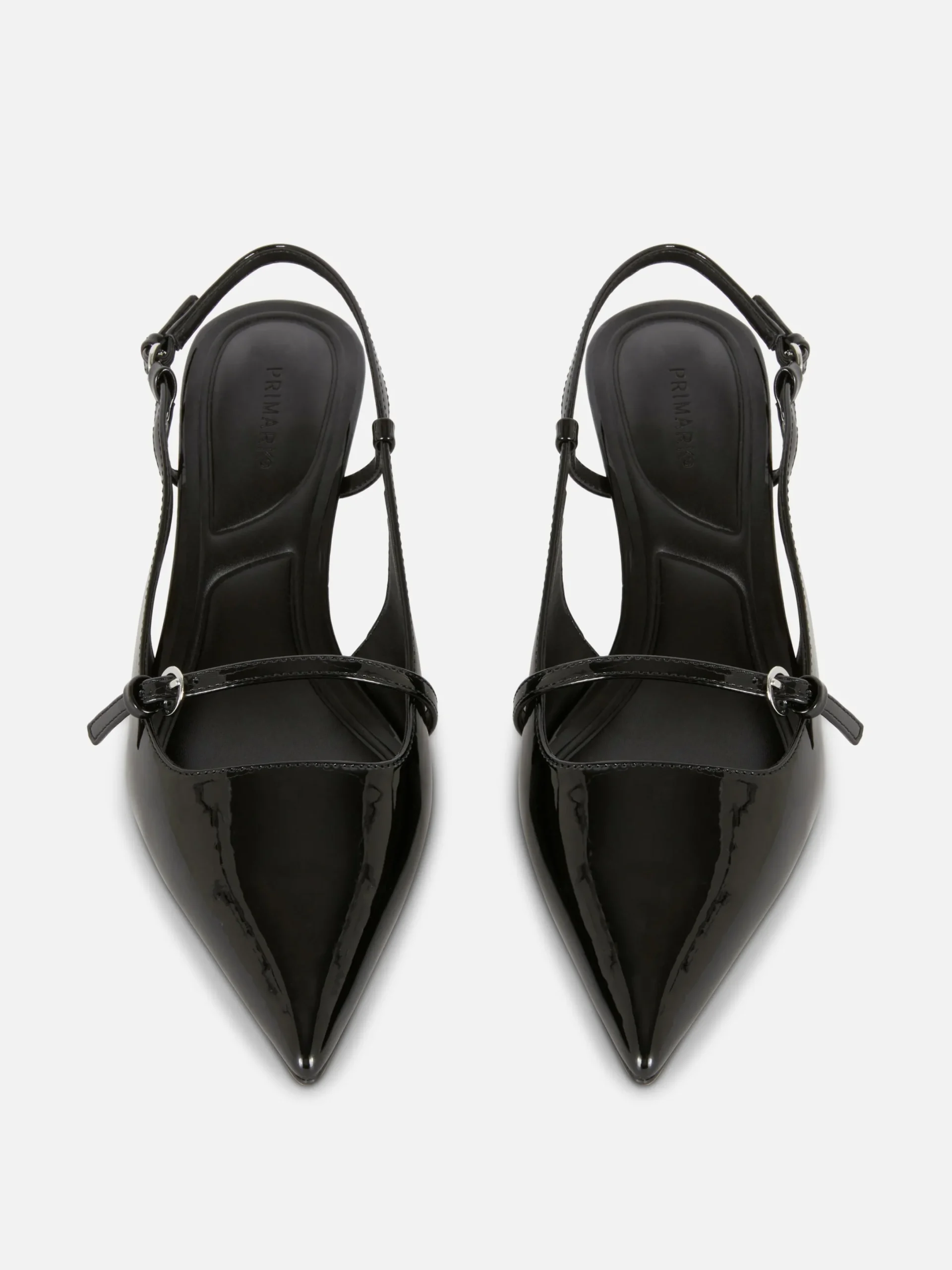 Vêtements Gothiques|Chaussures À Talons|Primark Chaussures Vernies à Talon Bas Et à Boucle Noir