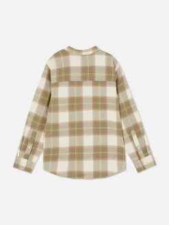 Chemises|Primark Chemise à Carreaux à Manches Longues Écru