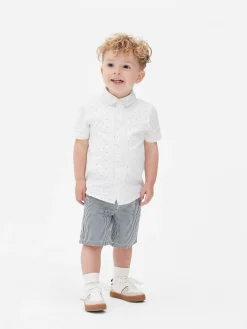 Hauts Et T-Shirts|Primark Chemise à Manches Courtes Et Motifs Blanc