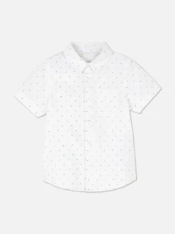 Hauts Et T-Shirts|Primark Chemise à Manches Courtes Et Motifs Blanc