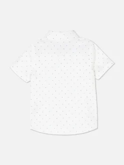 Hauts Et T-Shirts|Primark Chemise à Manches Courtes Et Motifs Blanc