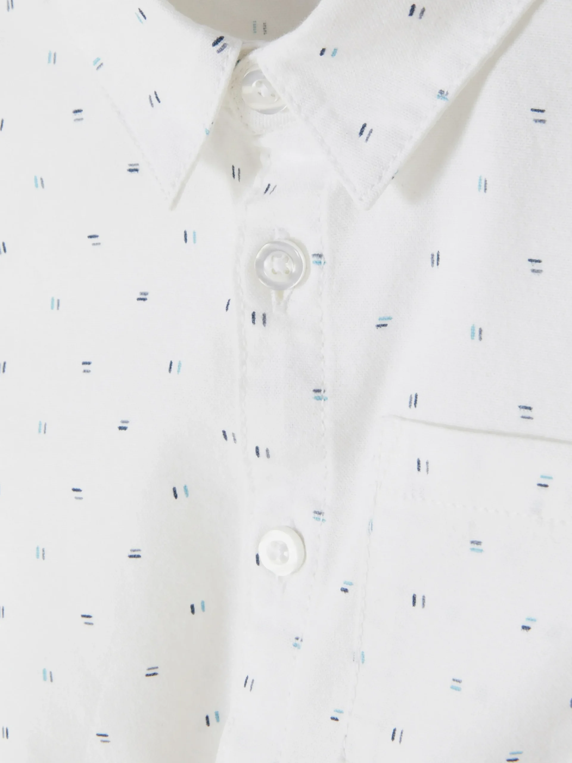 Hauts Et T-Shirts|Primark Chemise à Manches Courtes Et Motifs Blanc