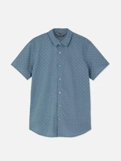 Hauts Et T-Shirts|Primark Chemise à Manches Courtes Et à Boutons Bleu