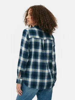 Chemises Et Blouses|Primark Chemise Boutonnée à Carreaux Bleu marine