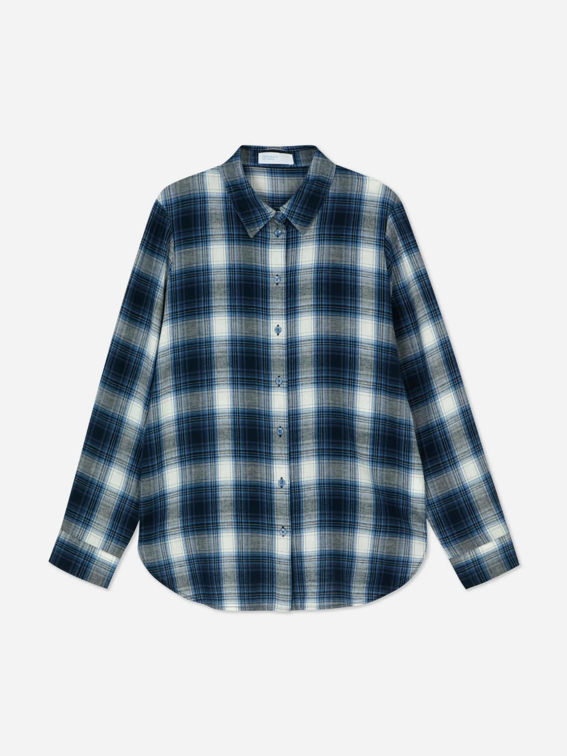 Chemises Et Blouses|Primark Chemise Boutonnée à Carreaux Bleu marine