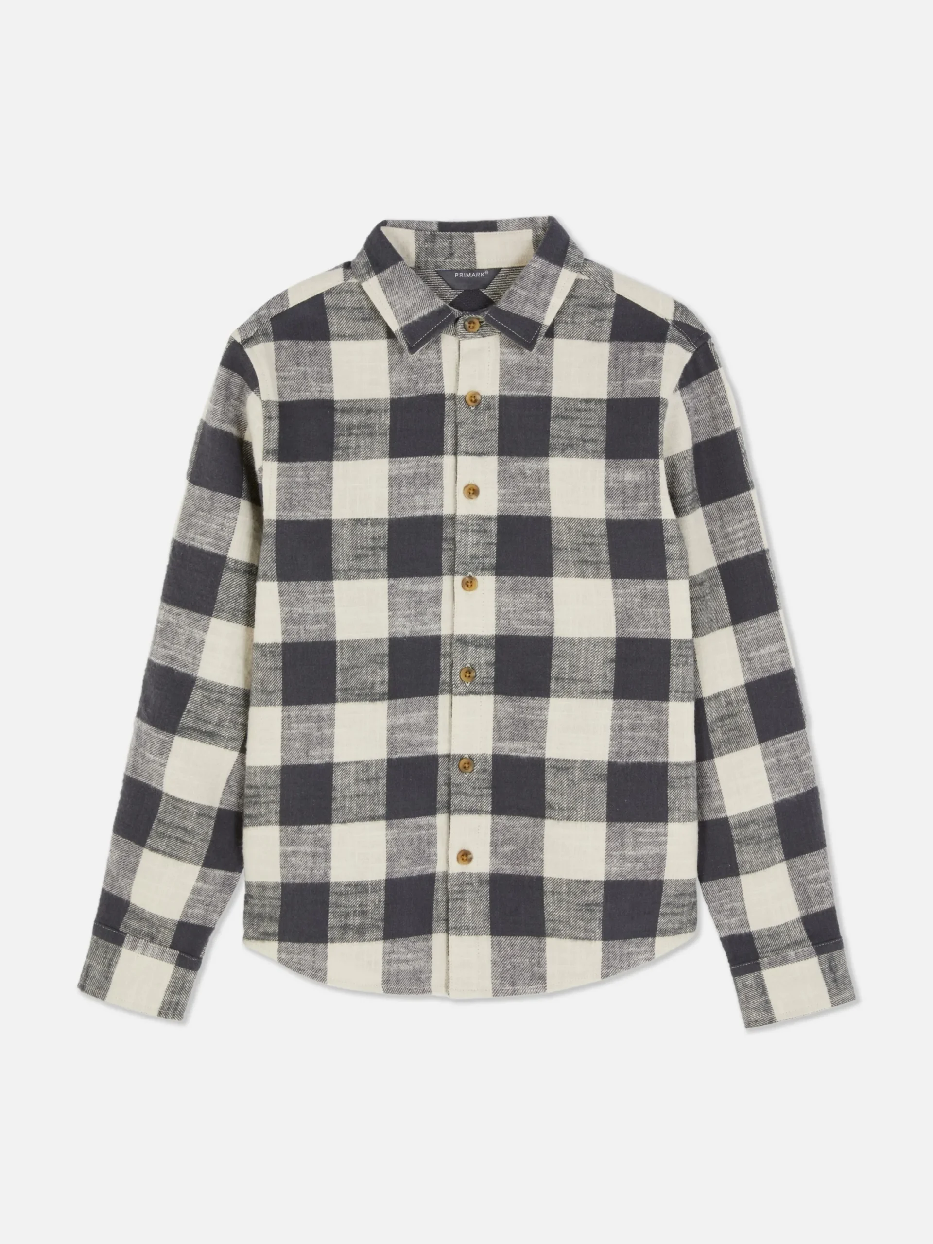 Chemises|Primark Chemise Boutonnée à Carreaux Anthracite