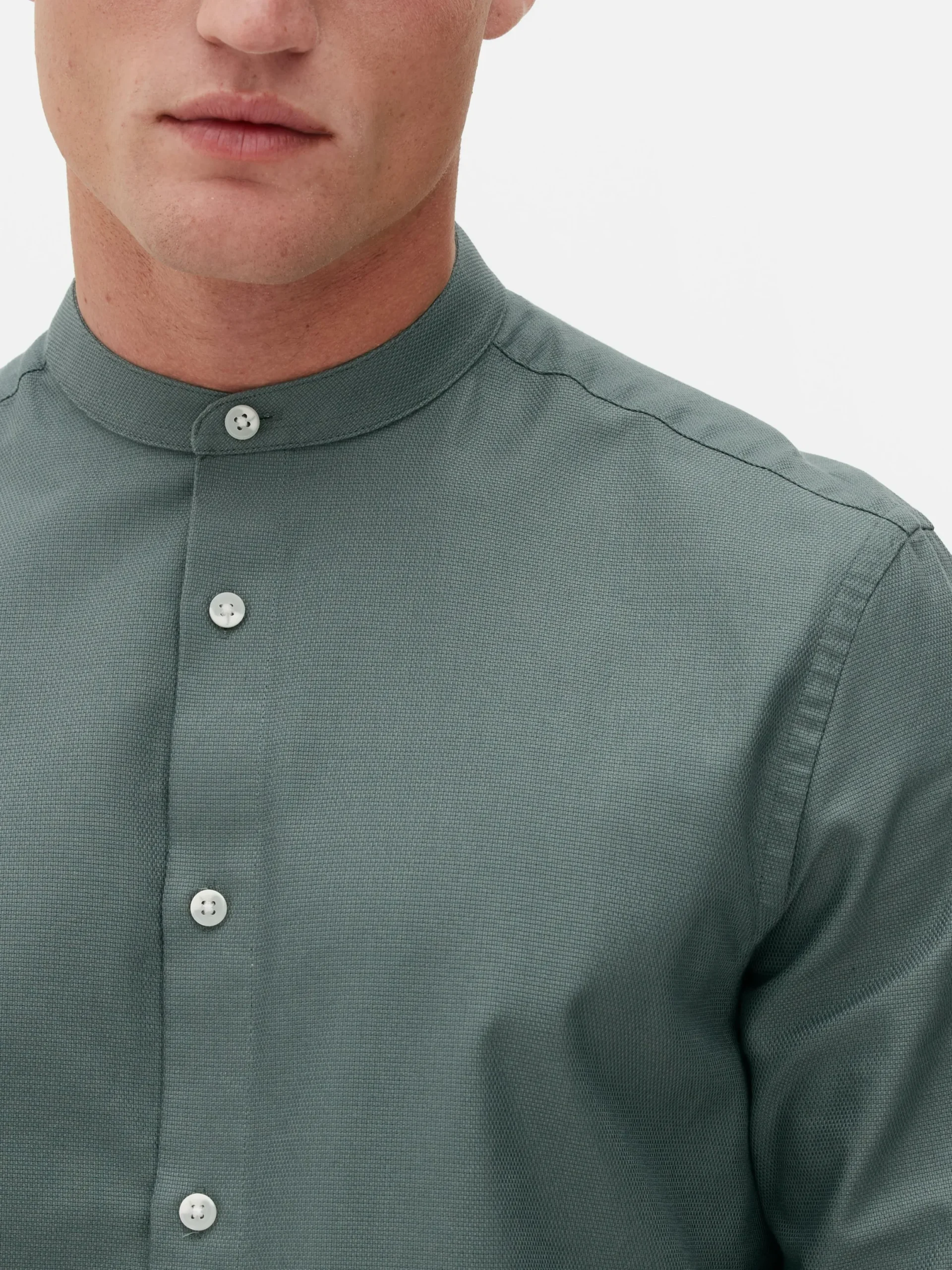Chemises|Primark Chemise Boutonnée à Manches Retroussées Vert