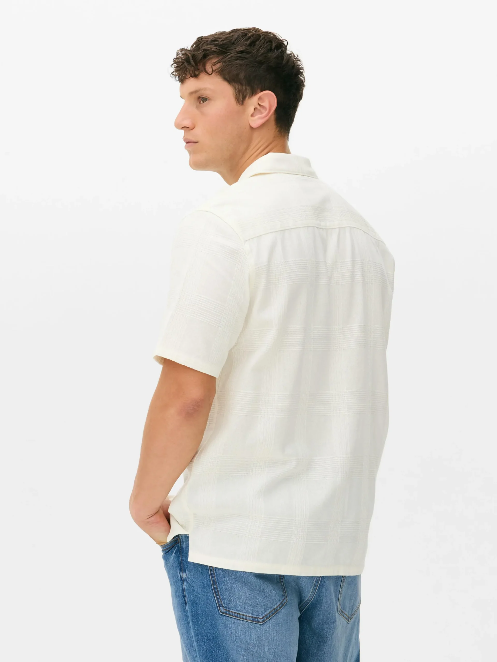 Chemises|Primark Chemise Boutonnée à Manches Courtes Blanc