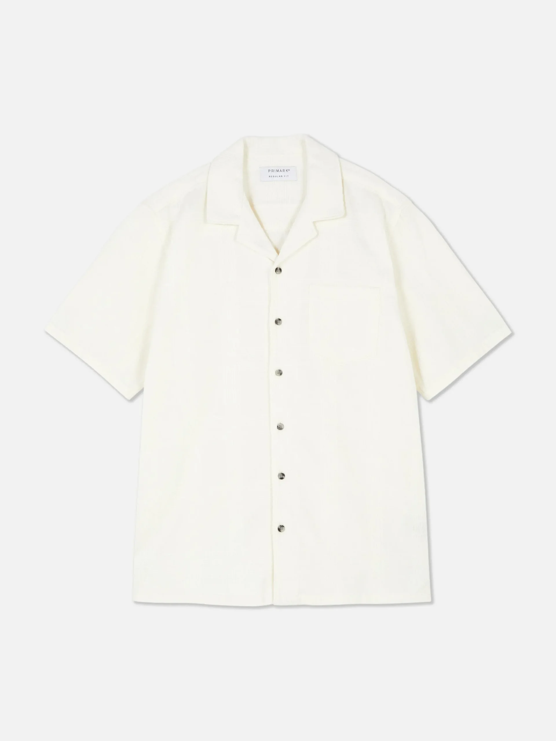 Chemises|Primark Chemise Boutonnée à Manches Courtes Blanc