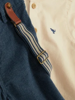 Ensembles Et Tenues|Primark Chemise Boutonnée Et Pantalon Avec Bretelles Grège