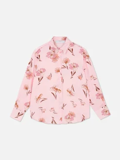 Chemises Et Blouses|Primark Chemise Boutonnée Graphique à Coordonner Rose