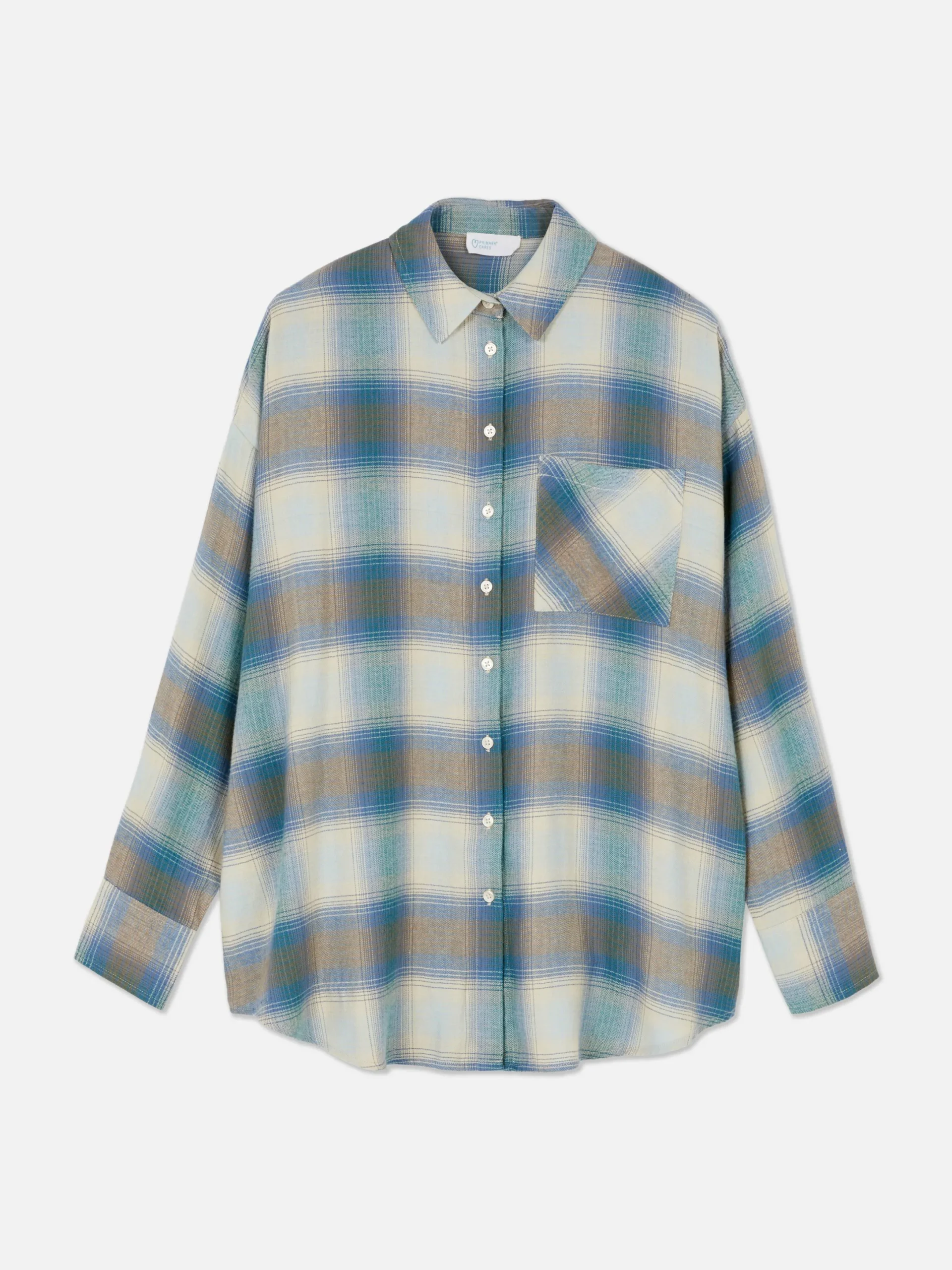Chemises Et Blouses|Primark Chemise Coupe Boyfriend à Carreaux Bleu