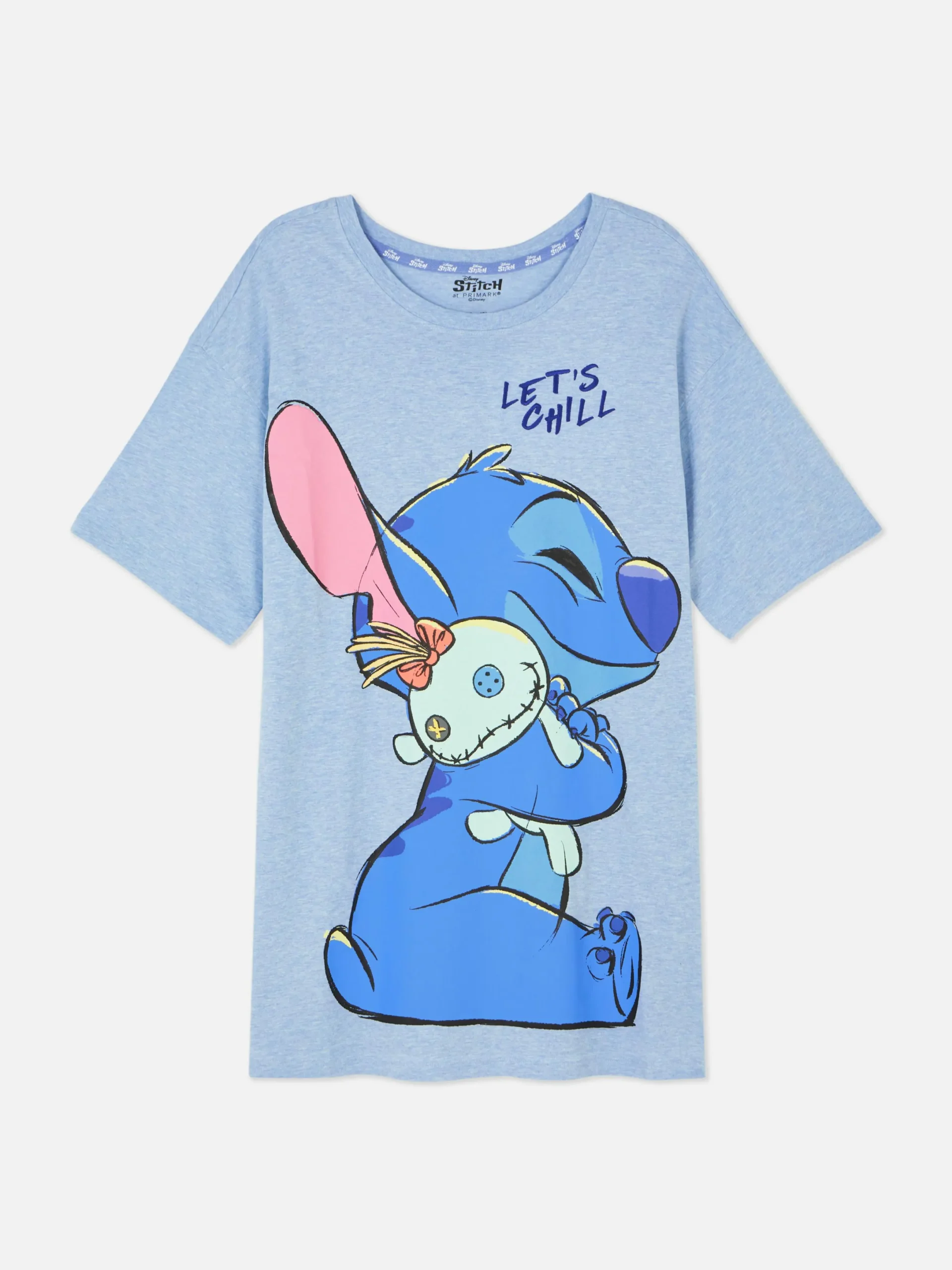 Chemises De Nuit Et Nuisettes|Primark Chemise De Nuit Disney Stitch Et Souillon Bleu clair