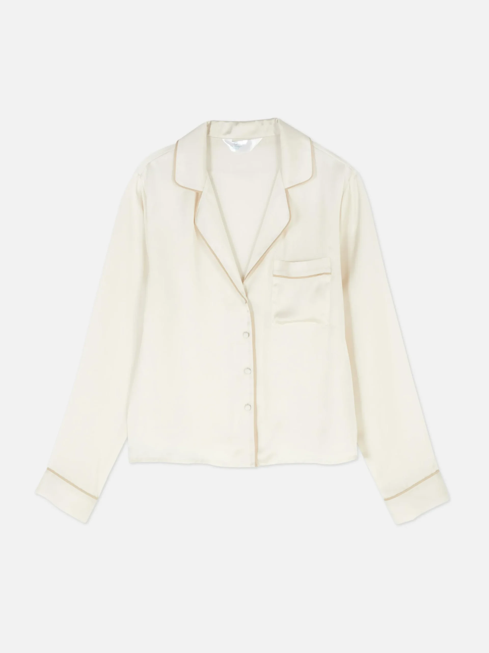 Hauts De Pyjama|Primark Chemise De Pyjama En Satin Ivoire