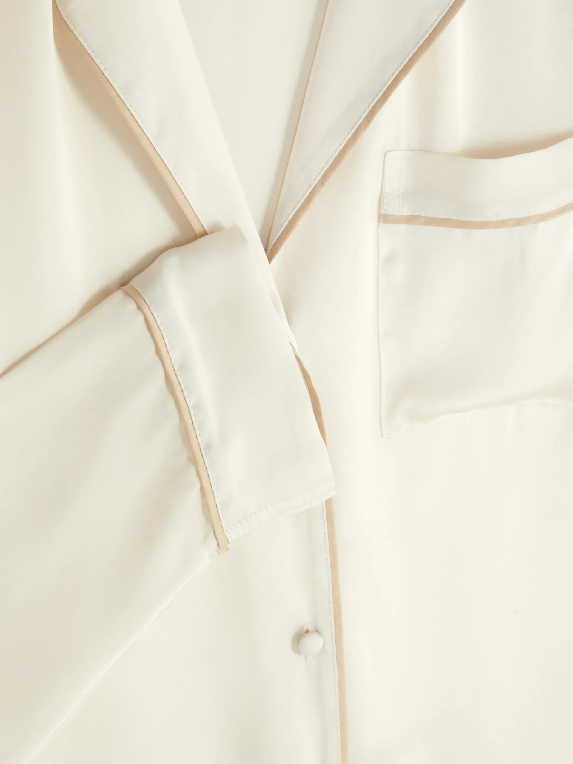 Hauts De Pyjama|Primark Chemise De Pyjama En Satin Ivoire