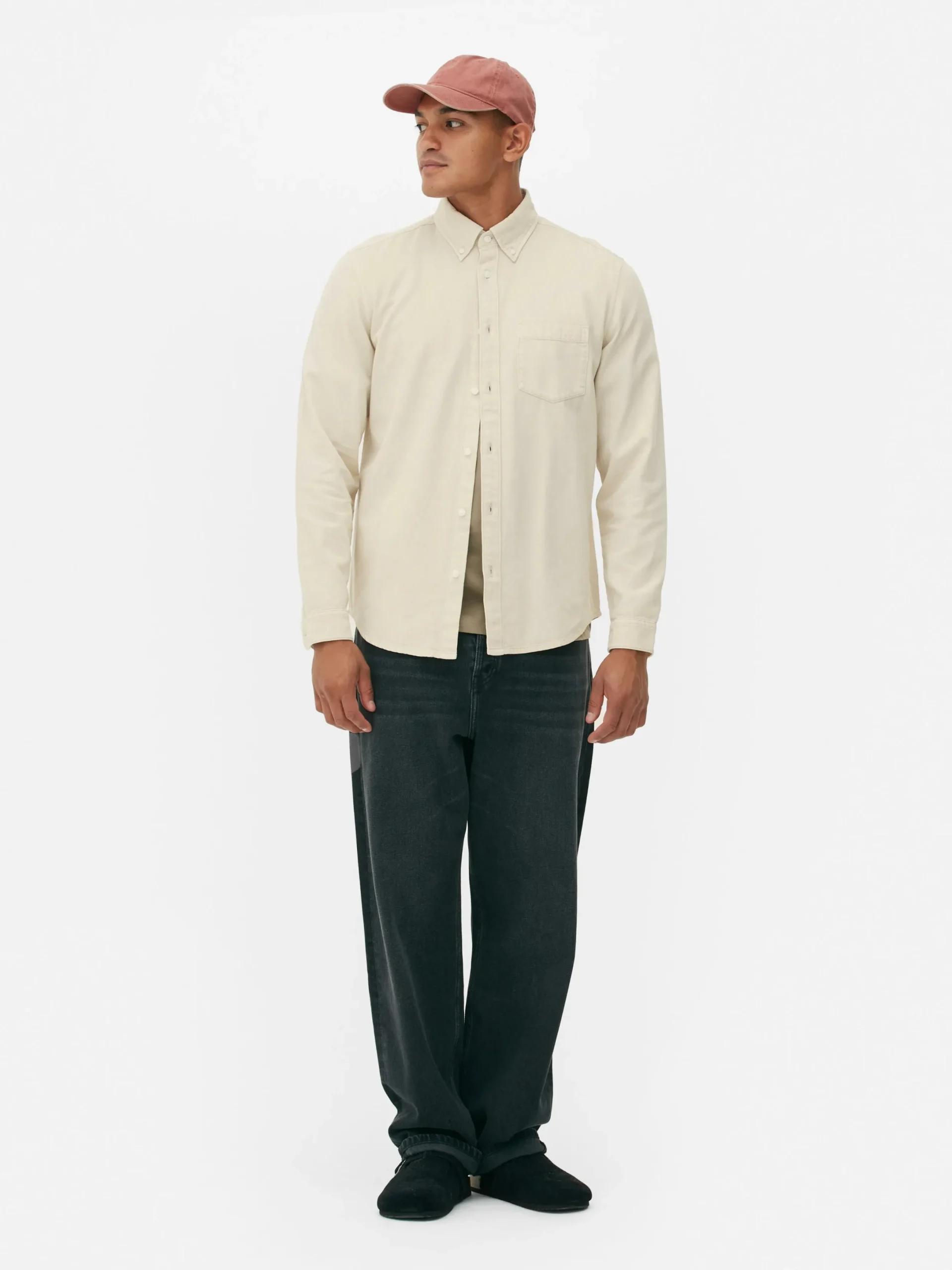 Chemises|Primark Chemise En Sergé De Coton à Manches Longues Beige