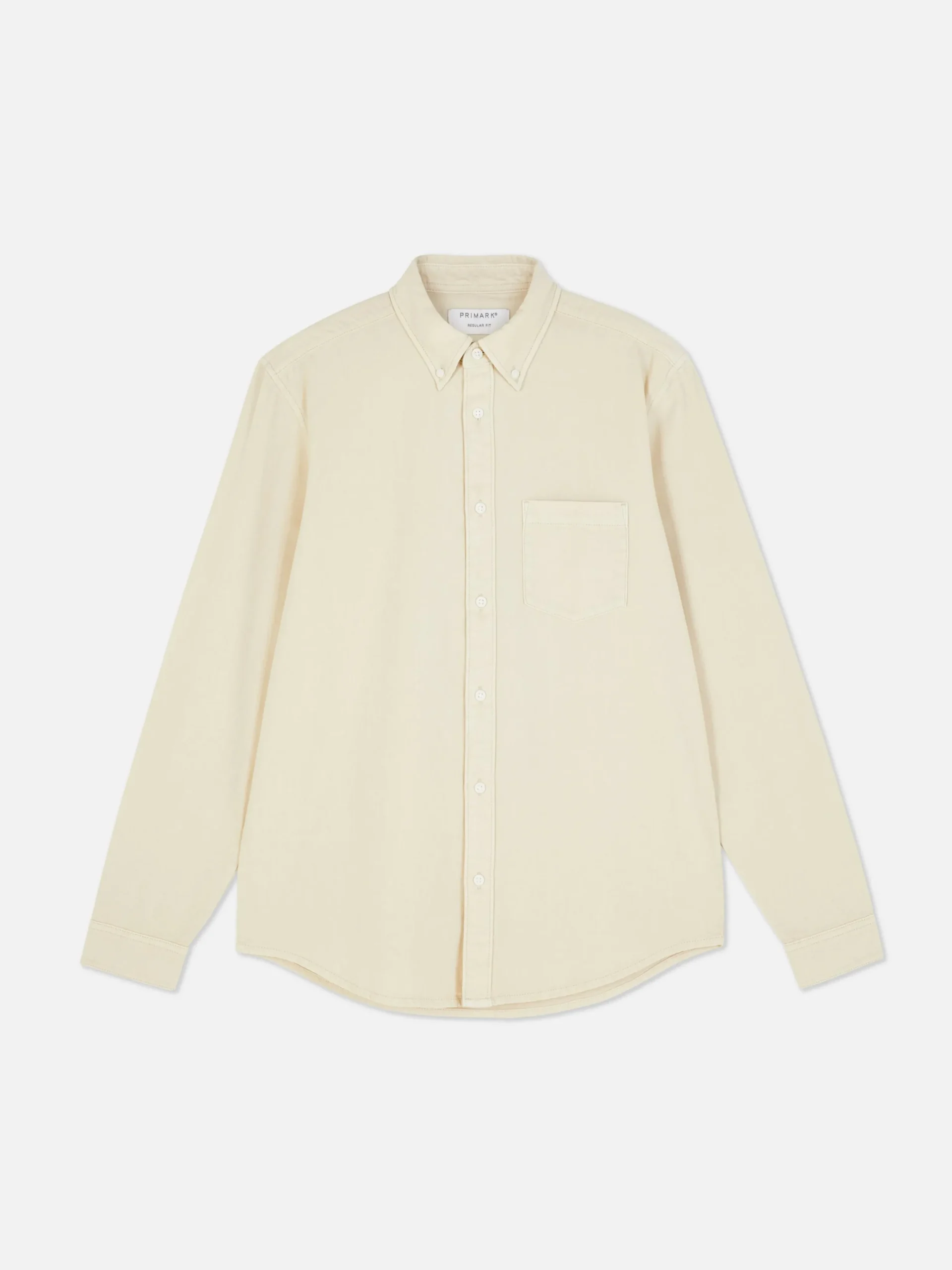 Chemises|Primark Chemise En Sergé De Coton à Manches Longues Beige