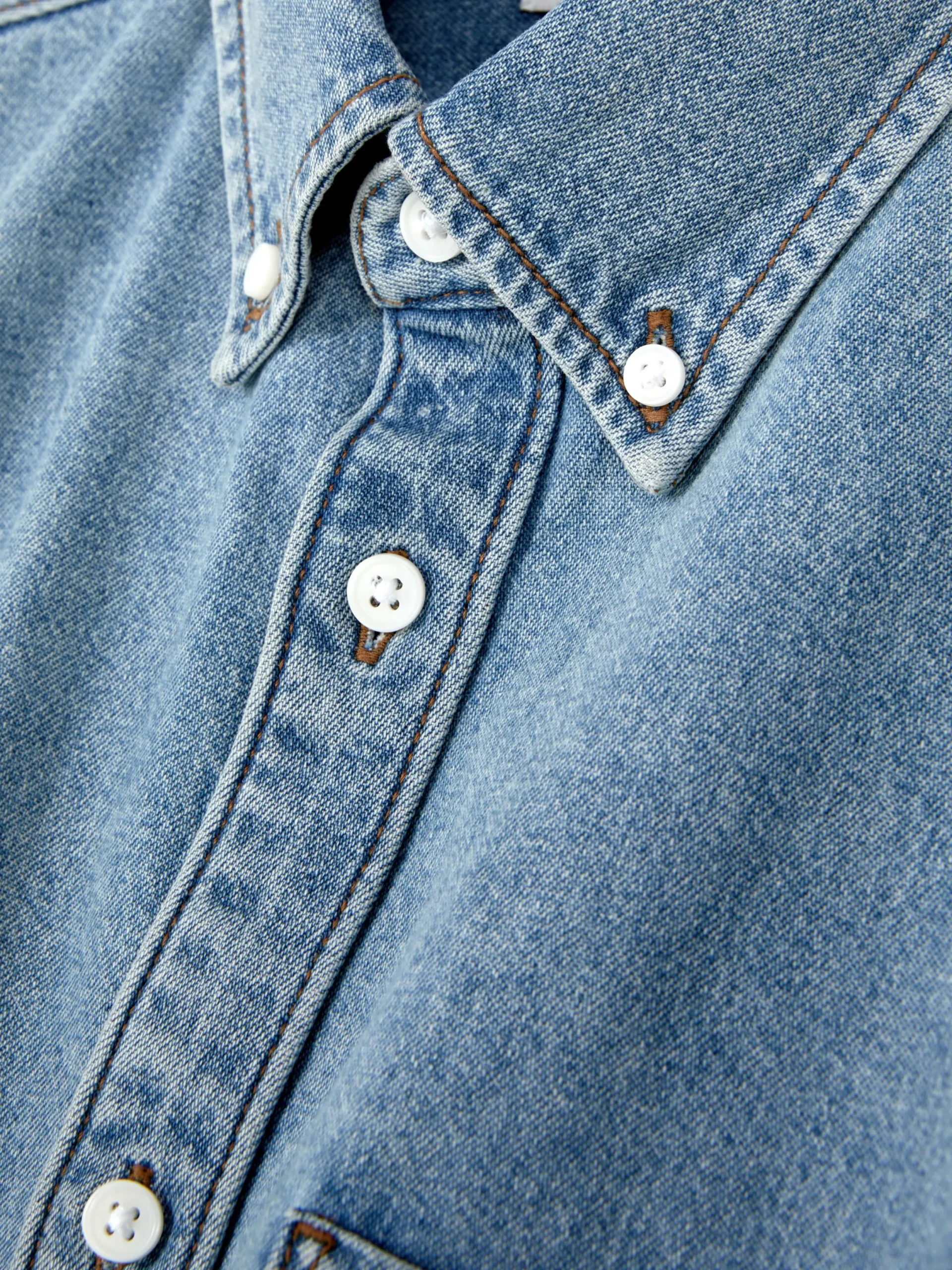 Chemises|Primark Chemise En Sergé De Coton à Manches Longues Bleu