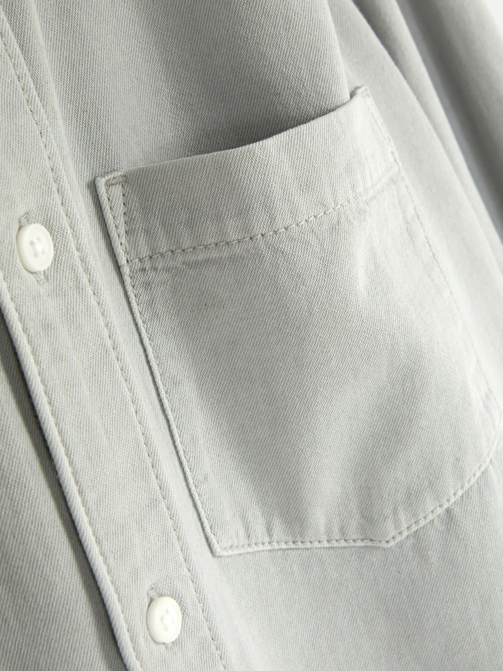 Chemises|Primark Chemise En Sergé De Coton à Manches Longues Gris