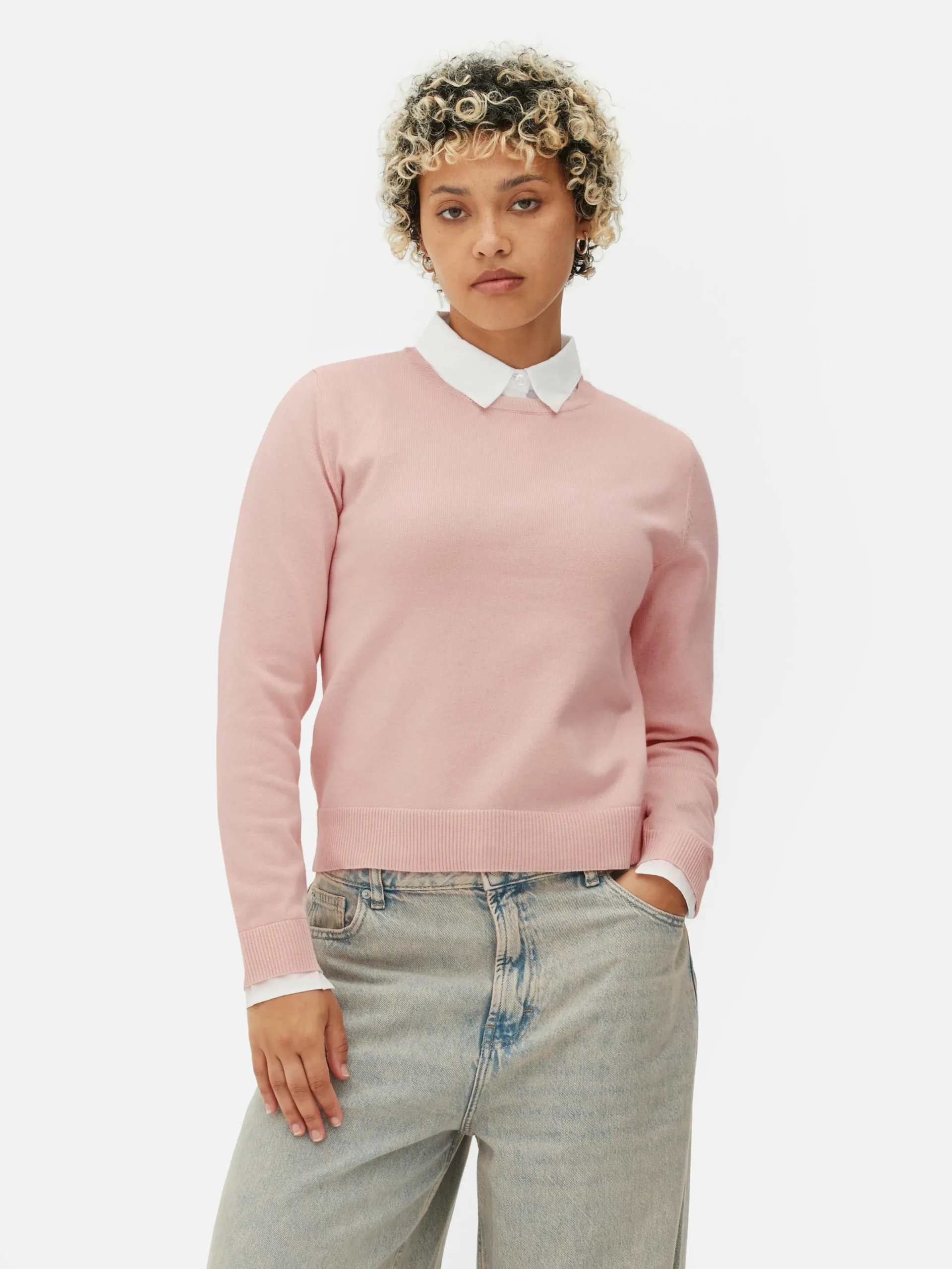 Pulls Et Gilets|Primark Chemise Et Pull 2-en-1 Rose poudré
