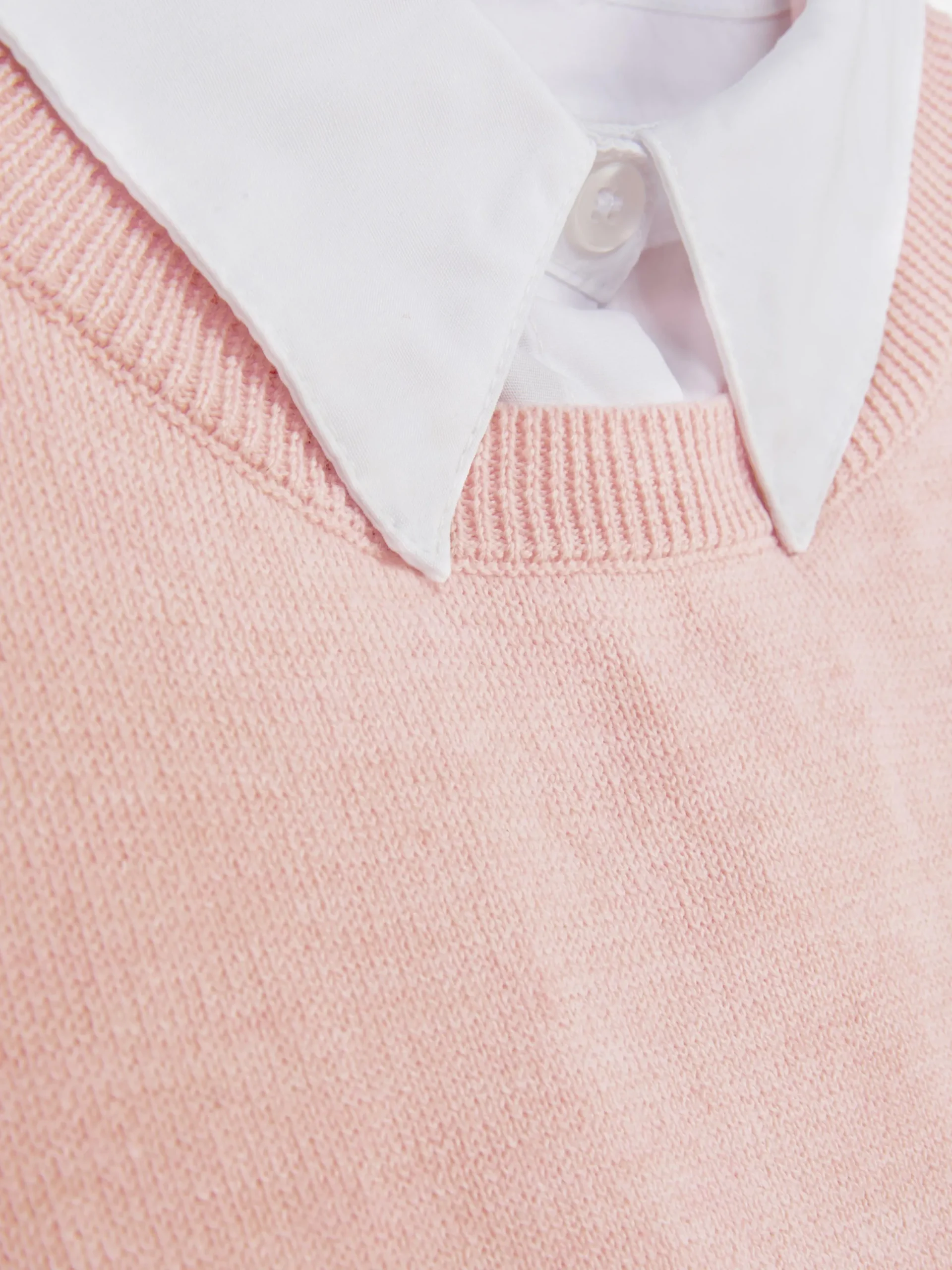 Pulls Et Gilets|Primark Chemise Et Pull 2-en-1 Rose poudré