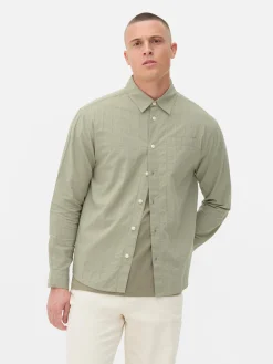 Chemises|Primark Chemise Jacquard à Manches Longues Vert