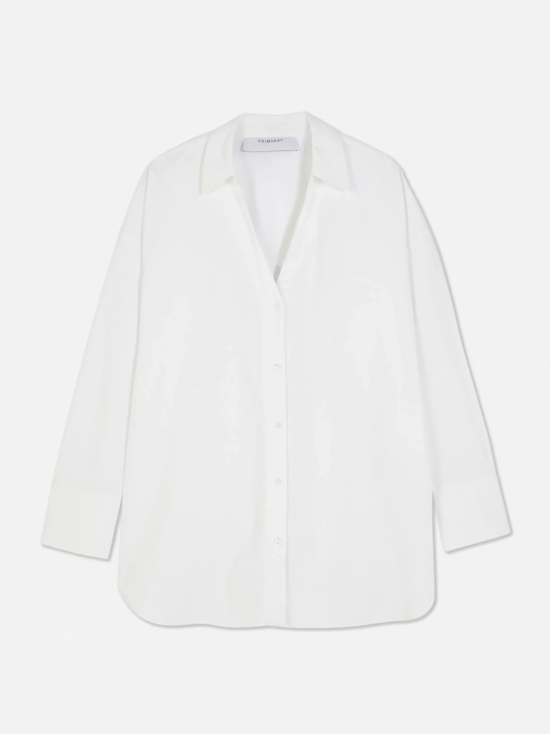 Chemises Et Blouses|Primark Chemise Oversize En Popeline Blanc