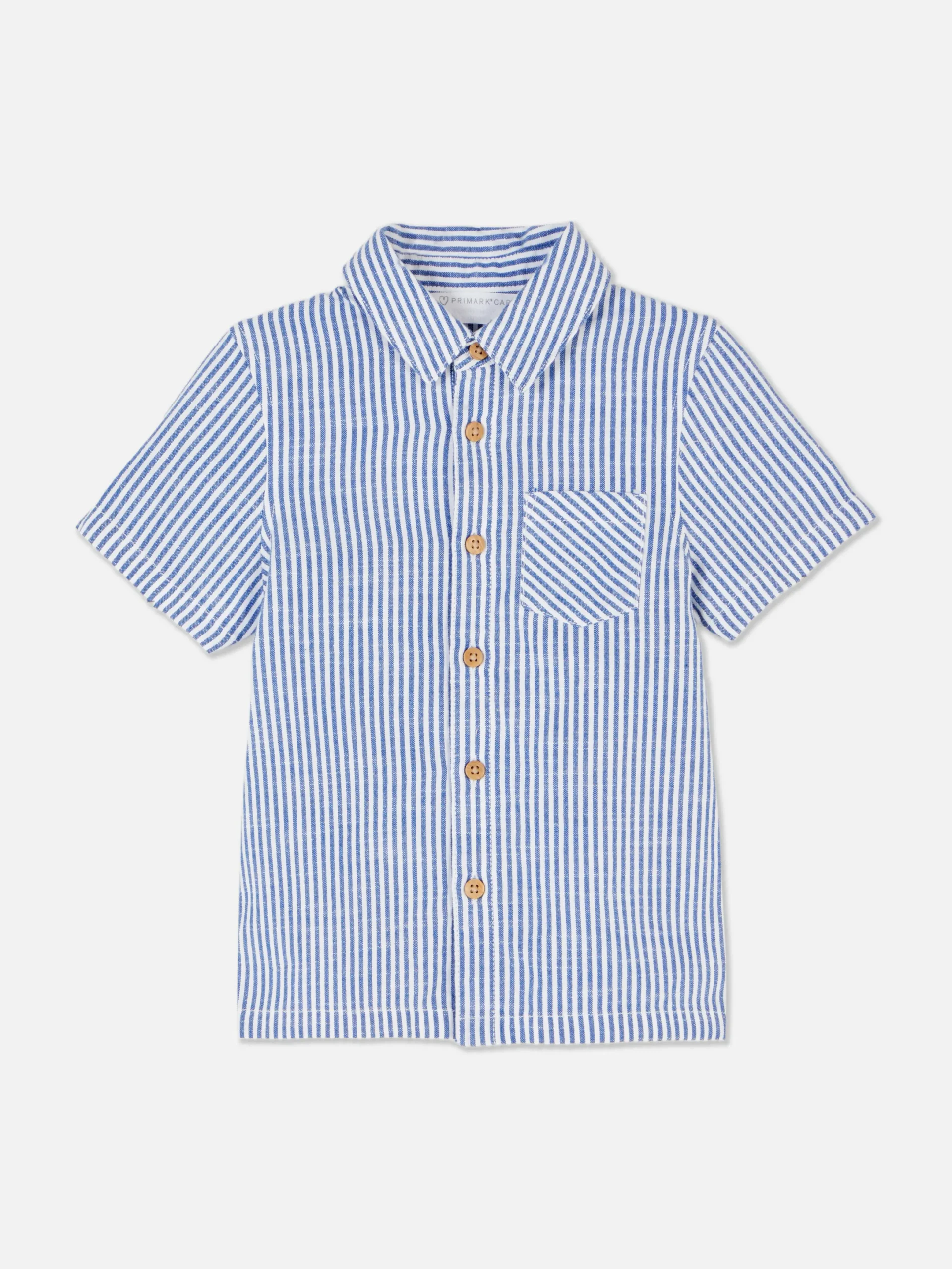 Hauts Et T-Shirts|Primark Chemise Rayée à Manches Courtes Bleu marine