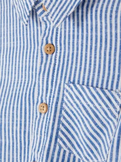 Hauts Et T-Shirts|Primark Chemise Rayée à Manches Courtes Bleu marine