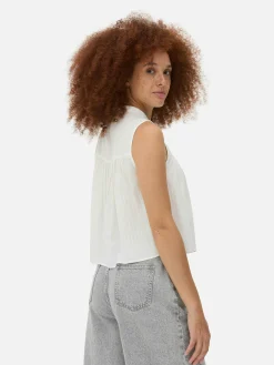 Chemises Et Blouses|Primark Chemisier à Détail échelle Style Hippie Blanc