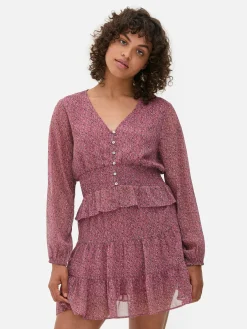 Chemises Et Blouses|Primark Chemisier à Taille Froncée Multicolore