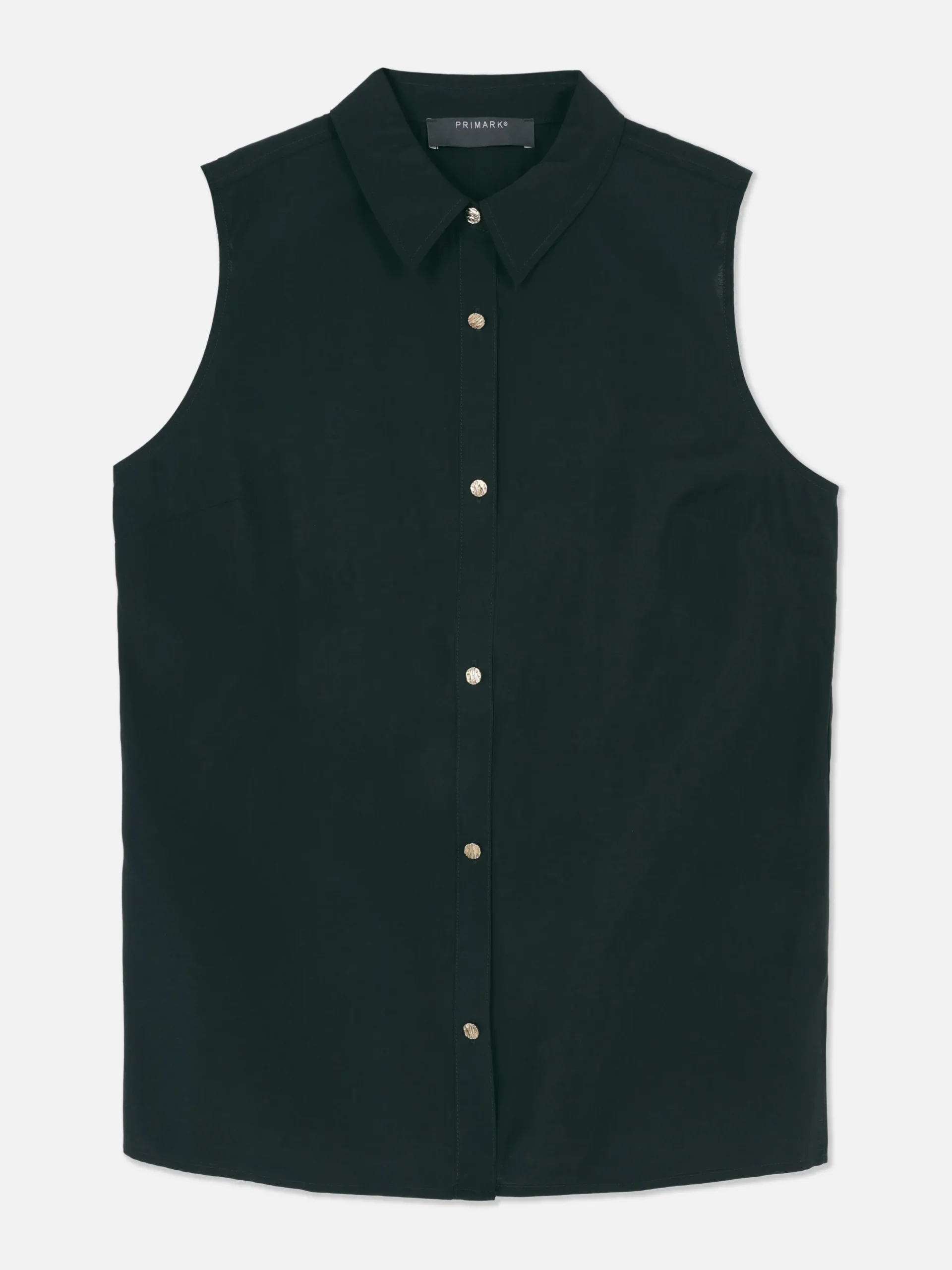 Chemises Et Blouses|Primark Chemisier Boutonné Sans Manches Noir