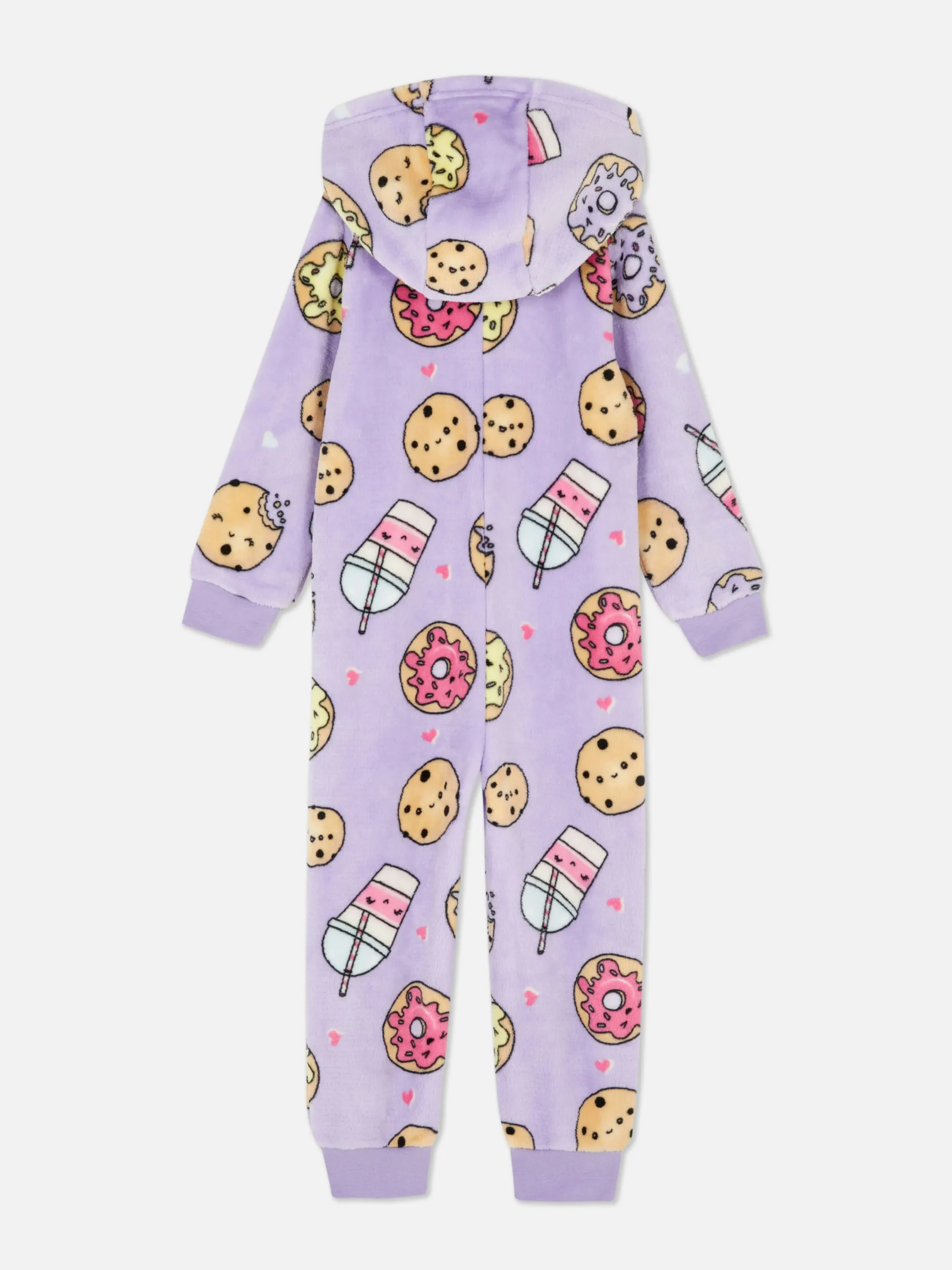 Sweat À Capuche Et Combinaison|Primark Combinaison En Polaire à Motifs Aliments Lilas