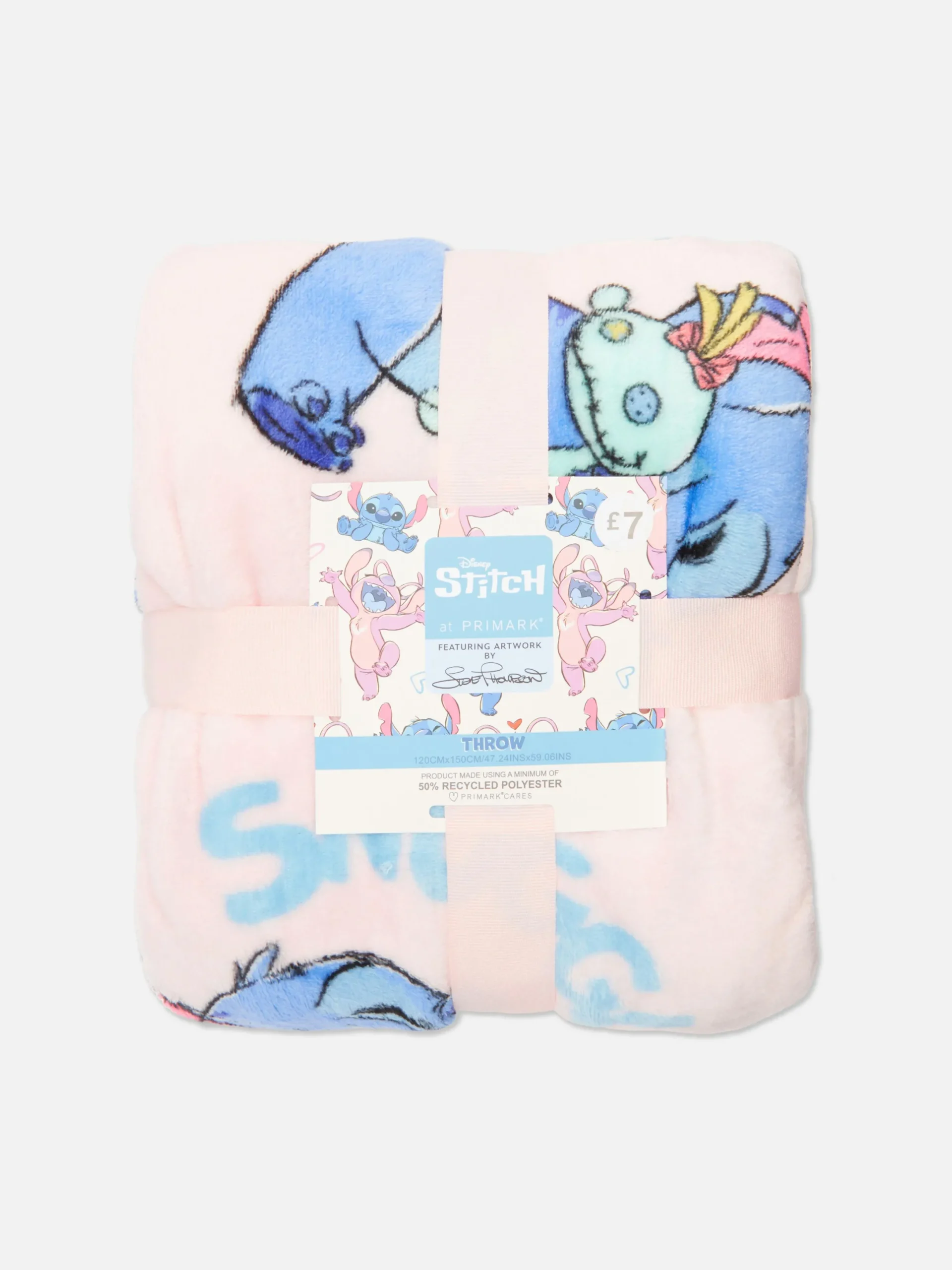 Couvertures Et Jetés De Lit|Primark Couverture Disney Lilo & Stitch Angel Rose
