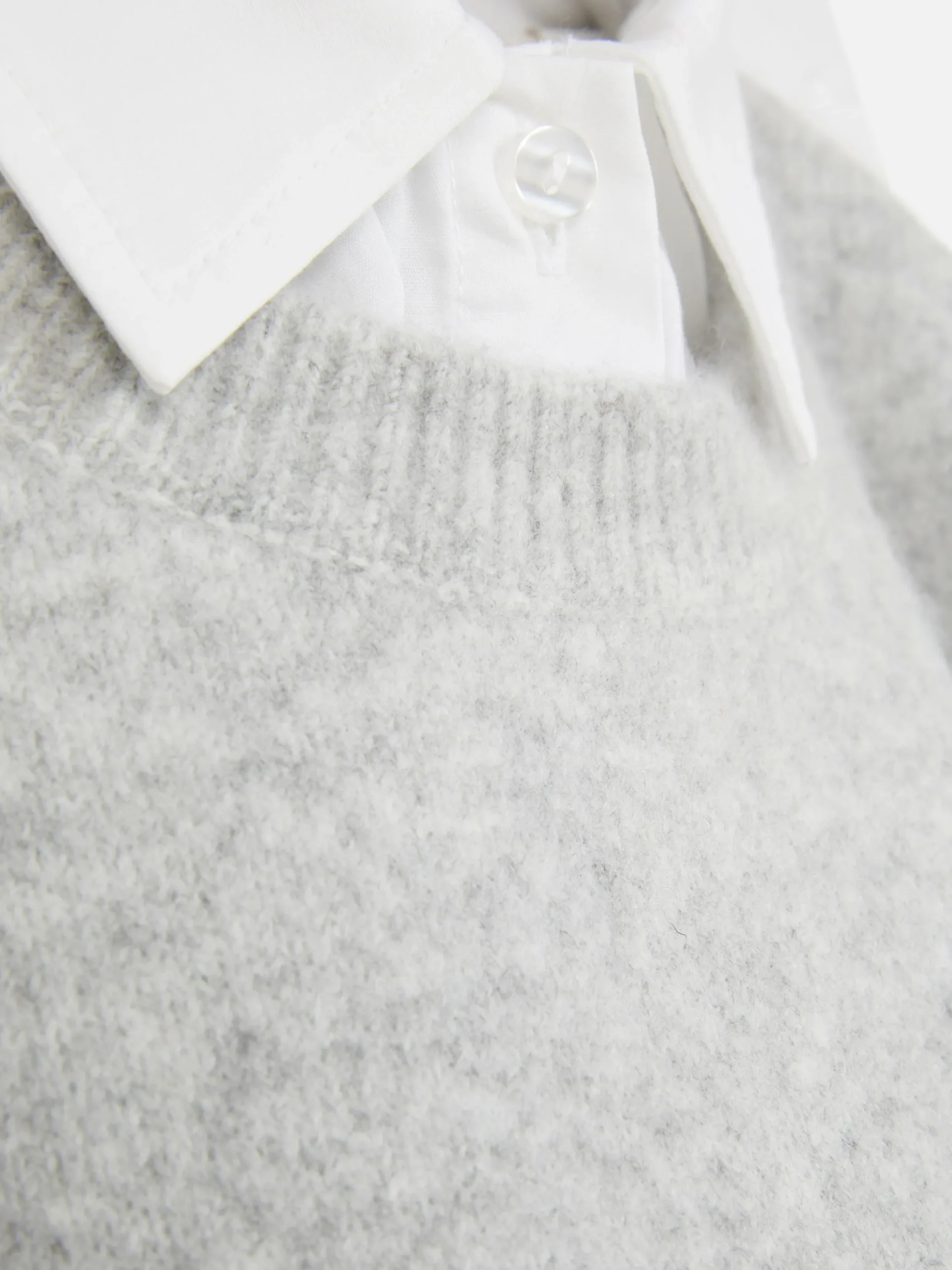 Chemises Et Blouses|Primark Débardeur Chemise 2-en-1 Superposé Gris clair