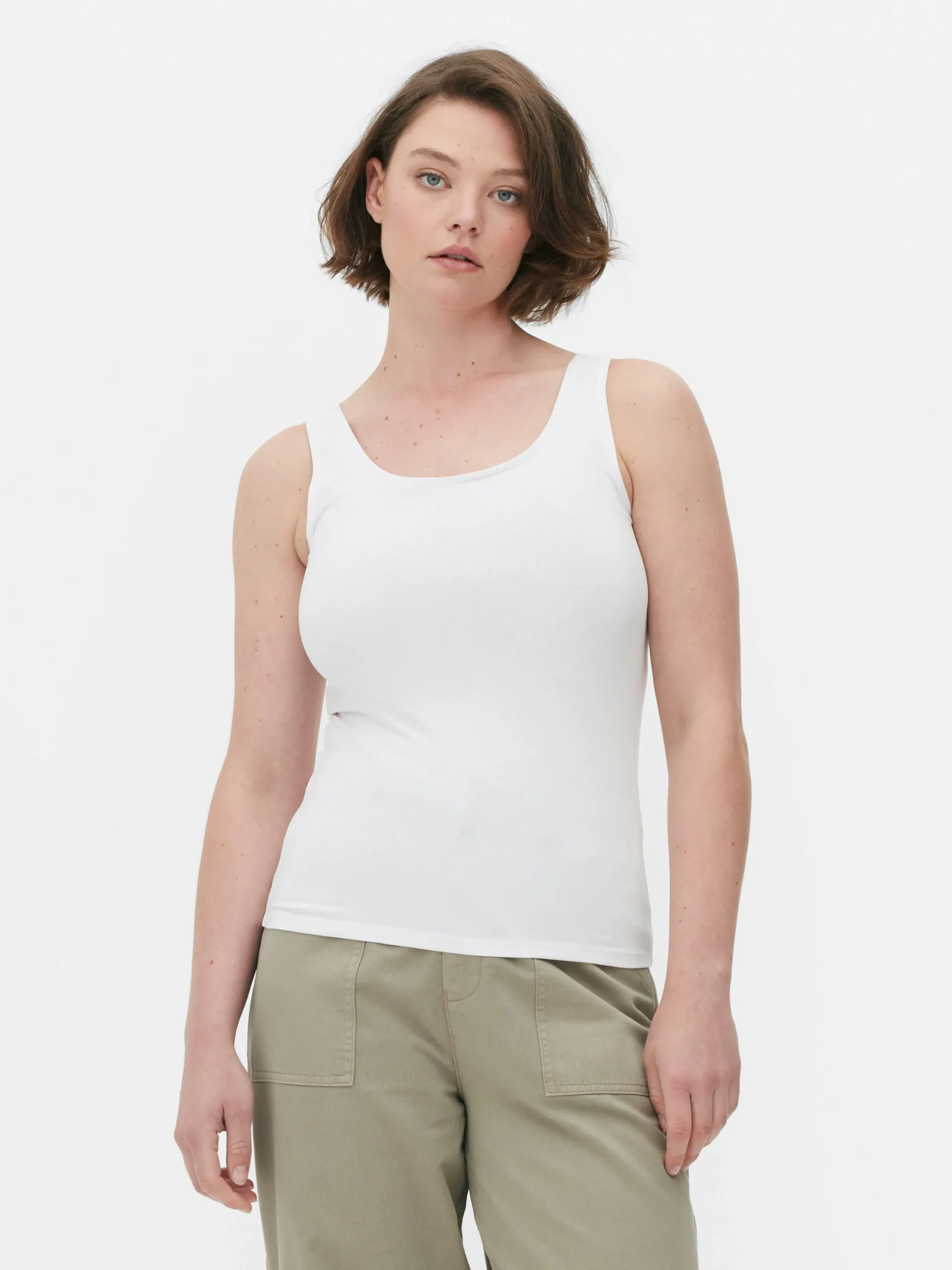 Hauts Et T-Shirts|Primark Débardeur Classique En Coton Blanc