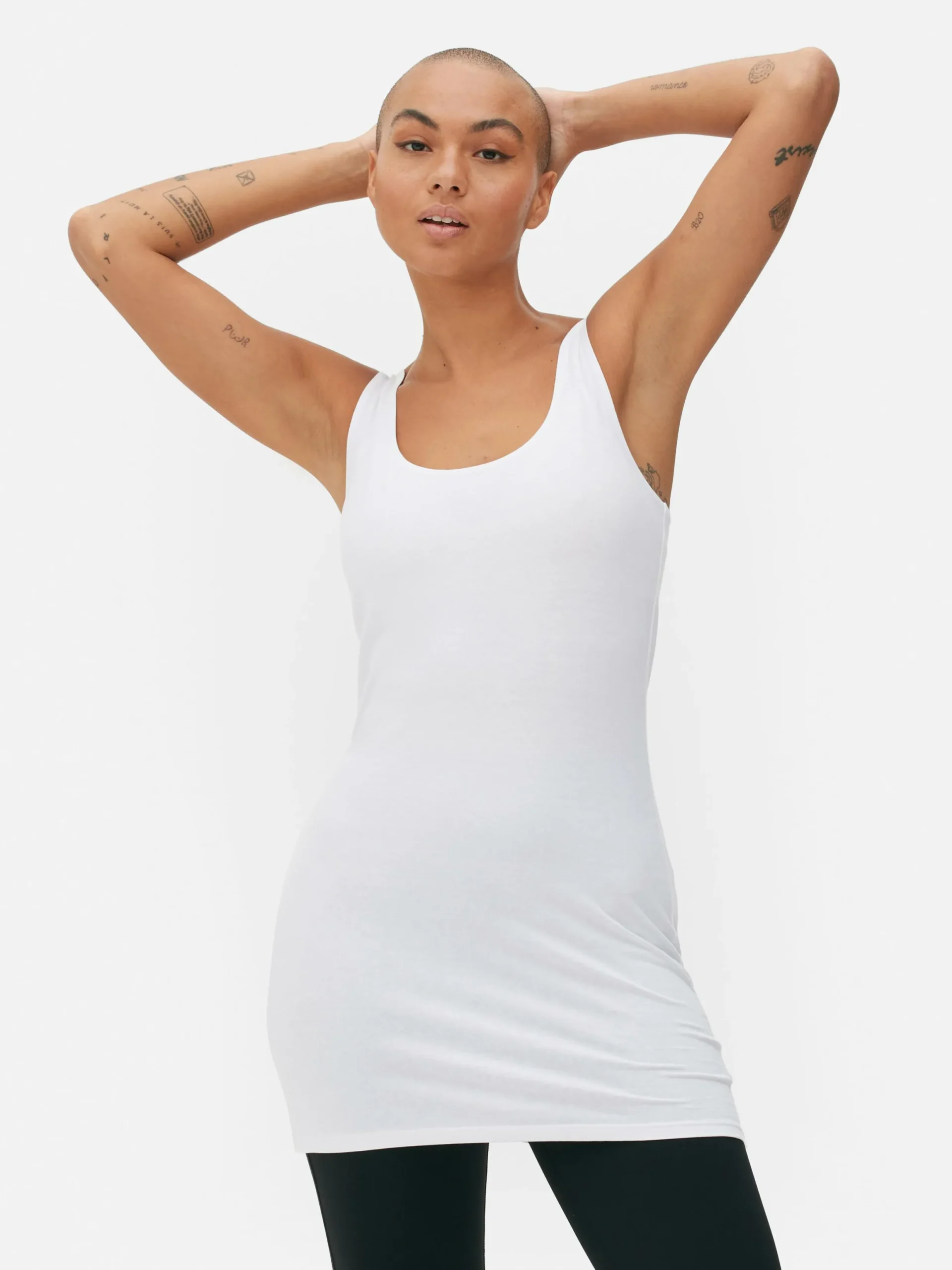Hauts Et T-Shirts|Primark Débardeur Long Blanc