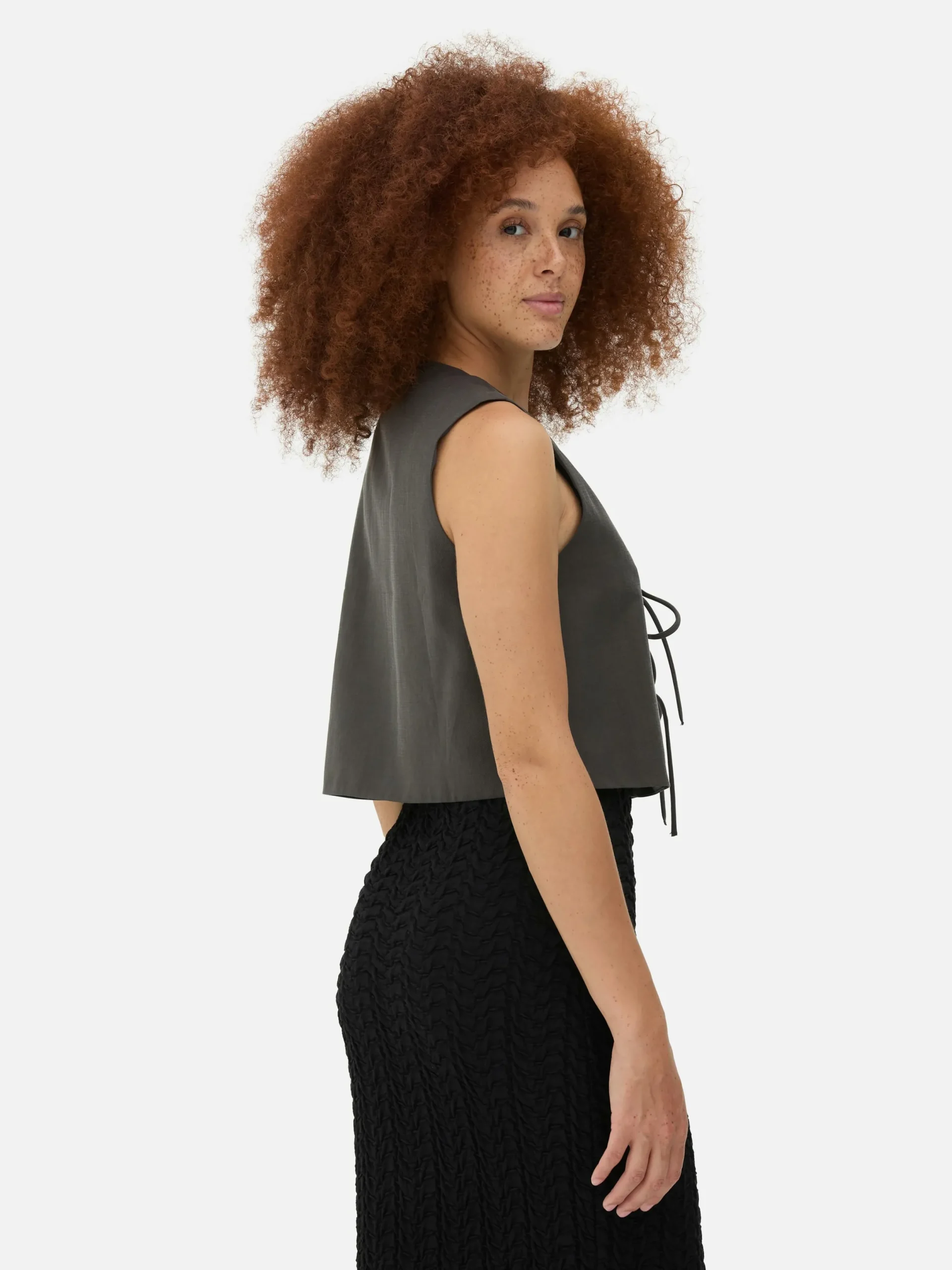 Hauts Et T-Shirts|Primark Débardeur Noué Sur Le Devant Gris
