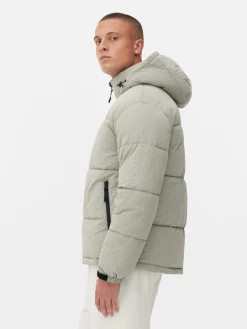 Manteaux Et Vestes|Primark Doudoune à Carreaux Gris clair