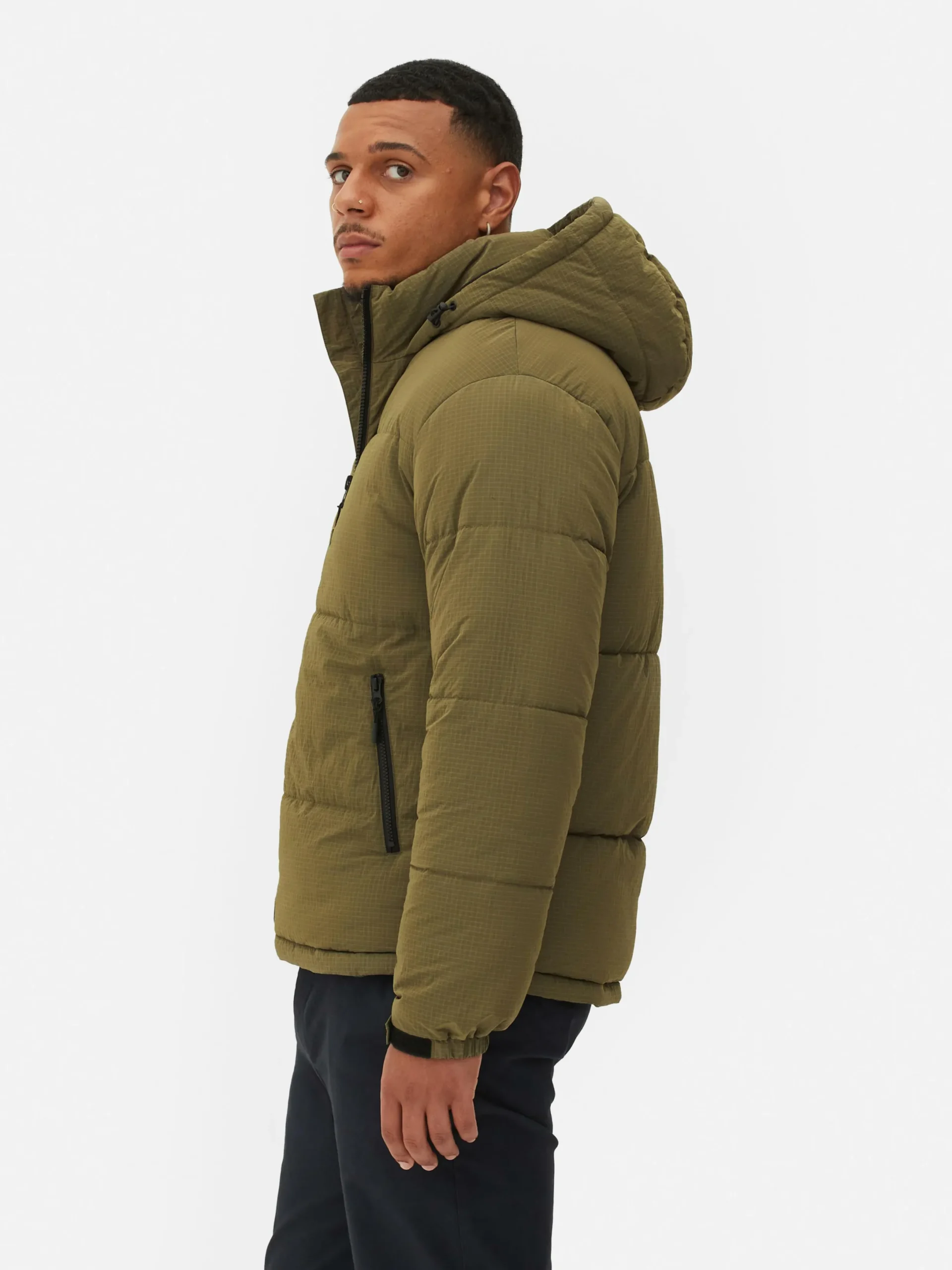 Manteaux Et Vestes|Primark Doudoune à Carreaux Kaki