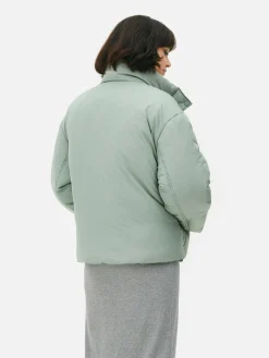 Manteaux Et Vestes|Primark Doudoune à Col Cheminée Vert