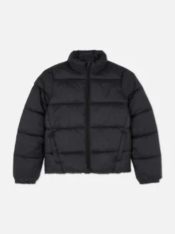 Manteaux Et Vestes|Primark Doudoune à Col Cheminée Noir